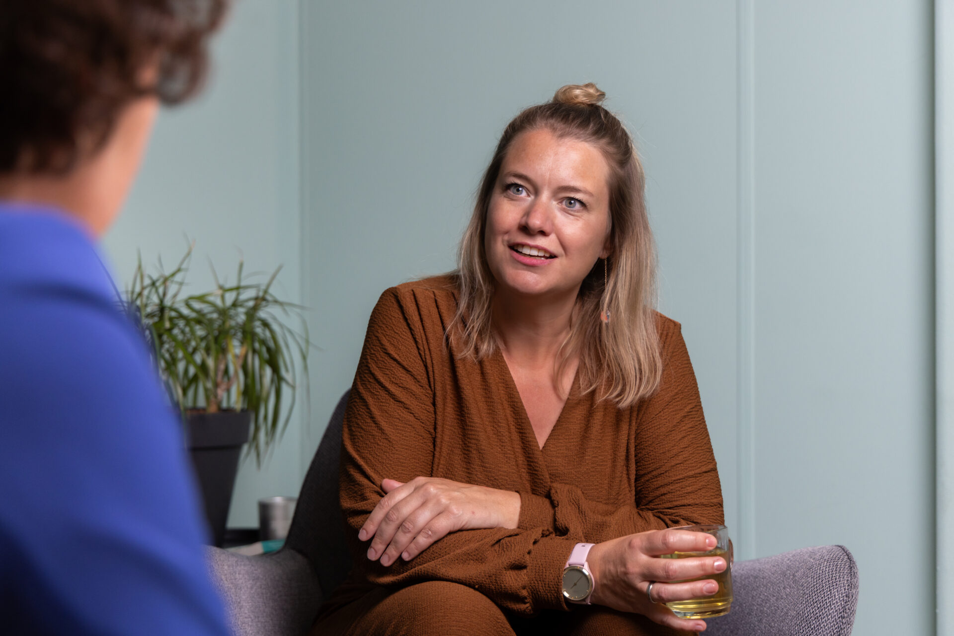 Marieke in een coach gesprek