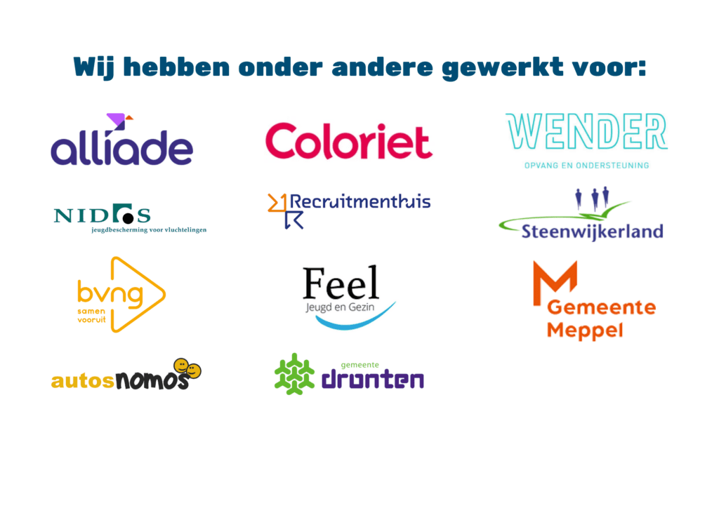 Logo's van klanten van Groei door Verbinding